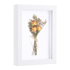 6x8 Inch Shadow Box Display Frame, 2cm Deep Photo Shadow Box, White