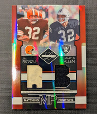 Jim Brown/Marcus Allen 2006 Leaf Limited Matching Positions Jersey Patch #13/25