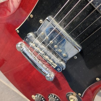 Burny SUPER GRADE model Red SG type W/Gig bag Electric Guitar Used