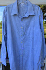Brooks Brothers Mens Cotton Non-Iron Slim Fit Striped Dress Shirt 17 x 34/35 XL