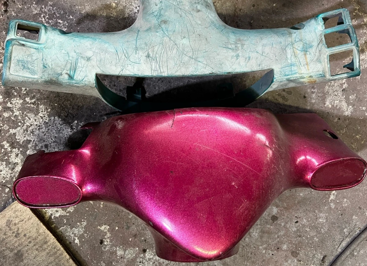 Poignées De Guidon D'origine Piaggio Zip - Couleur Violet, Neuves Sous Blister
