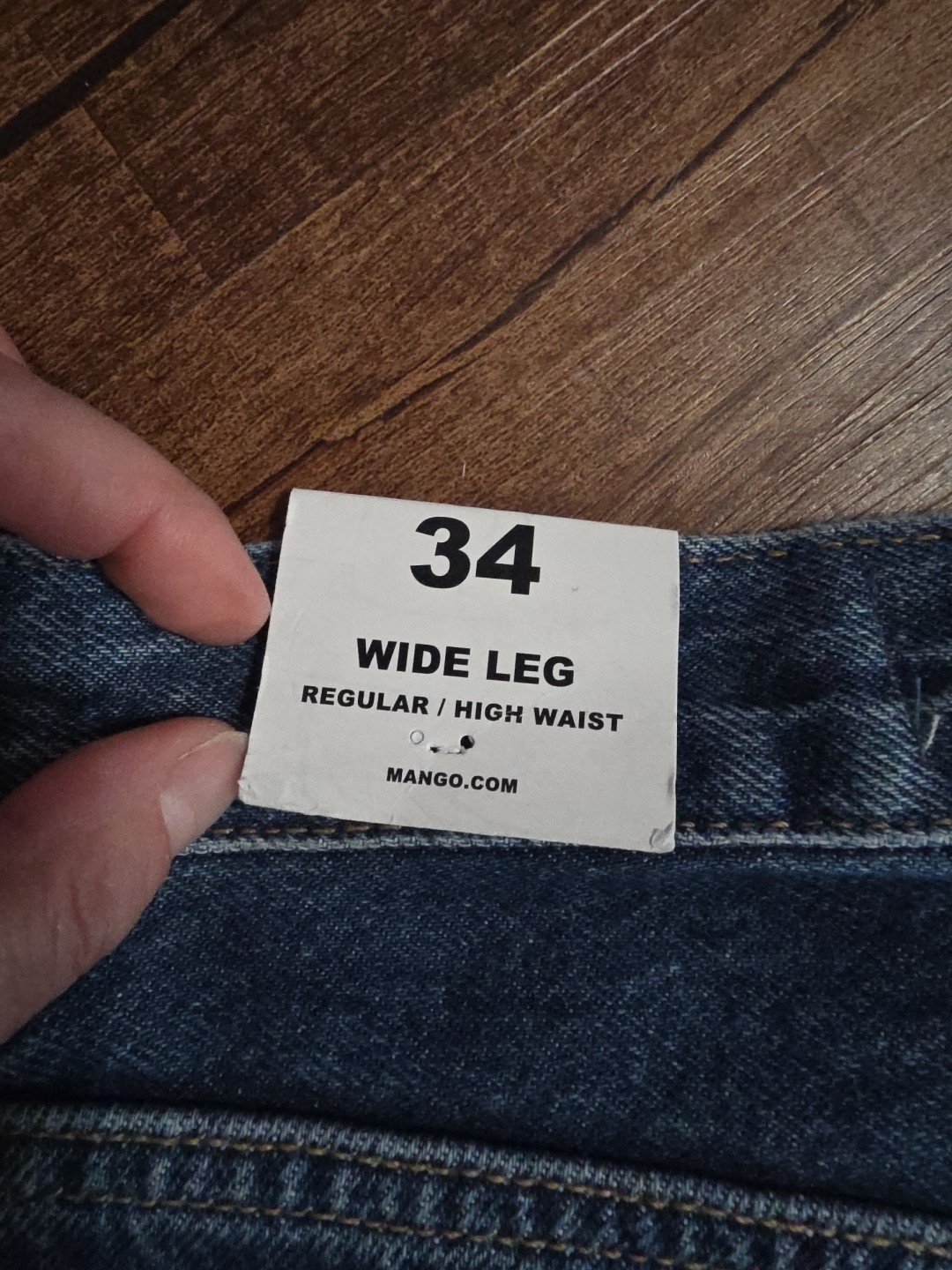 MNG Mango High Waist KAIA Jeans, Sustainable Cotton, Sz 2 US/36 EUR NWT Wide Leg thumbnail 5