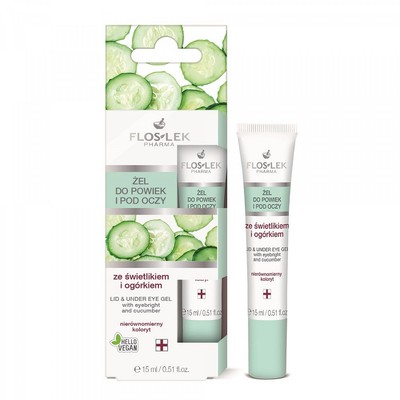 5905043008219 Floslek Żel do powiek i pod oczy ze świetlikiem i ogórkiem 15ml (P