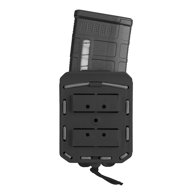 Porte-chargeur double bungy 8BL noir en nylon renforcé pour calibre .308