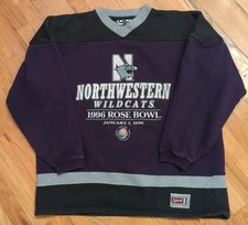 Vintage 916 Northwestern University 1996 Rose Bowl Graphic V-Neck Sweatshirt XL