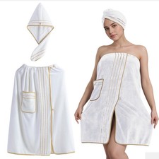 Towel Wrap for Women After Shower, Shower Wrap Spa Bathrobes