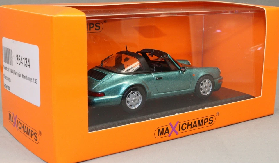 Minichamps Maxichamps Porsche 911 964 Carrera 2 Targa Green Met 1991 940061364 - Image 3 of 3