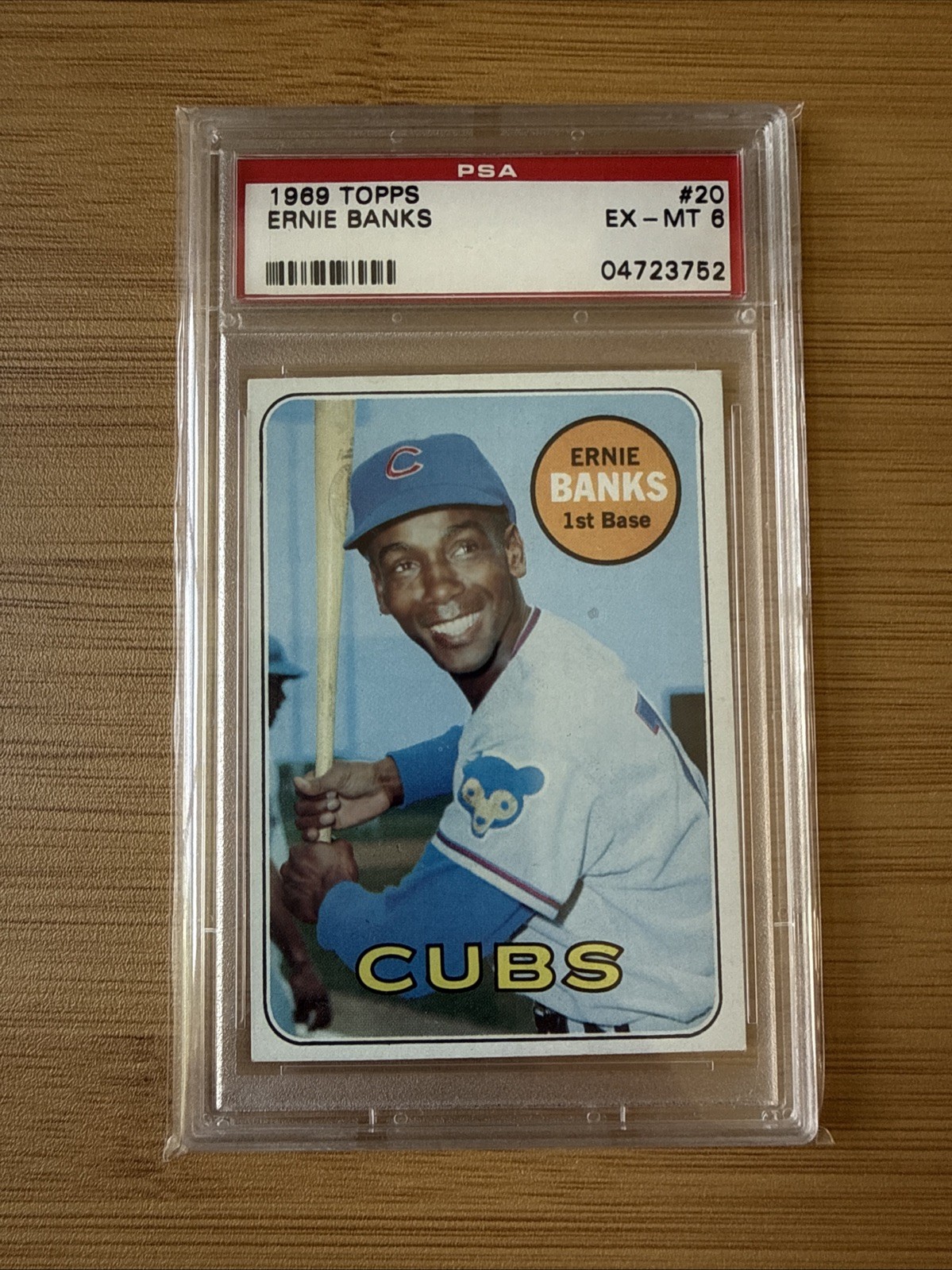1969 Topps - Ernie Banks #20 ⚾️ PSA 6 Ex Mint ⚾️ Chicago Cubs HOF