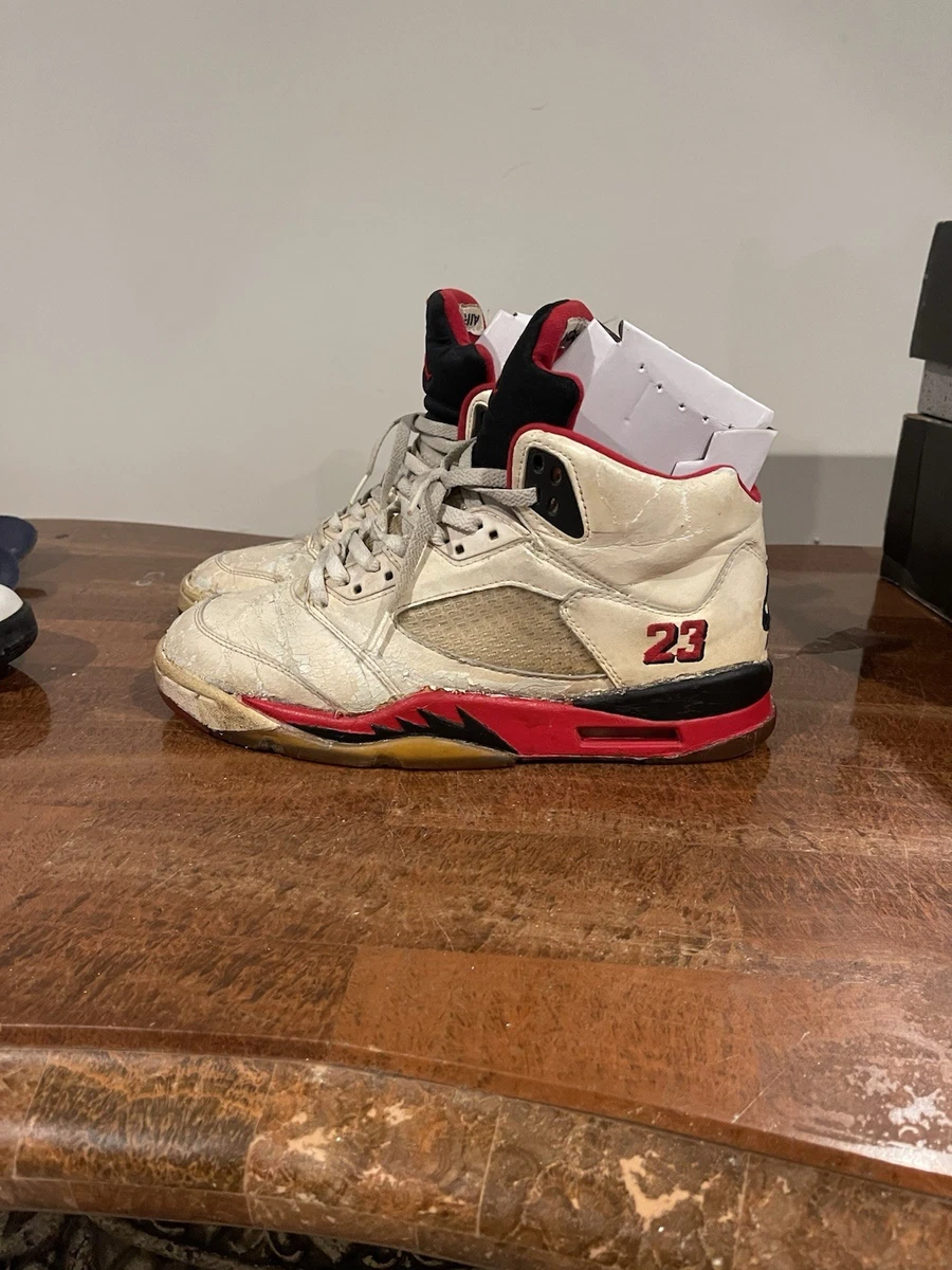 Jordan 5 OG 1990 White Fire Red | eBay