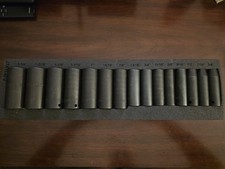 Proto J74114fv 12 Drive 15 Piece Impact Socket Set 6 Point With Foam Tray