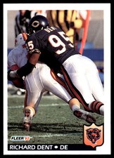 Richard Dent 1992 Fleer #38 Chicago Bears NFL READ FREE SHIPPING AutographDen
