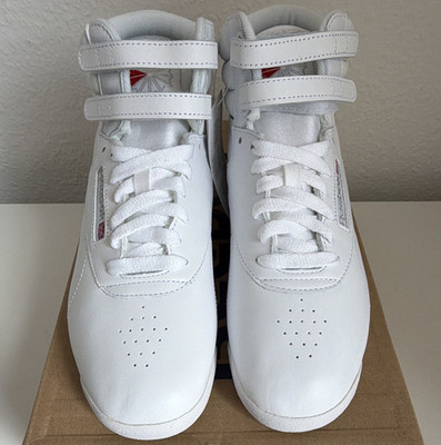 Reebok Freestyle Hi Classic Damen Sneaker Weiß/Silber EU 40 High Top 2431
