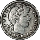 1898 Barber Quarter 25C Raw