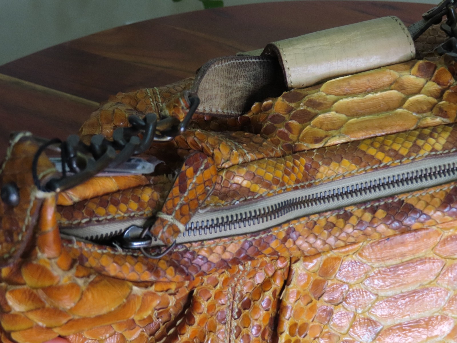 Tan Fendi Python Medium Shoulder Bag - image 13