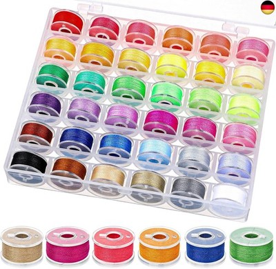 36 Farben Nähmaschine Spulen, Nähgarn Set, 36-teilig Nähfaden, Garn Nä