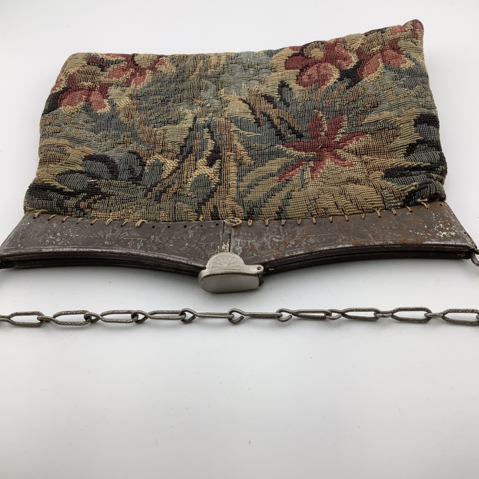 Antique Double Hinged Windmill Design Frame Tapes… - image 10