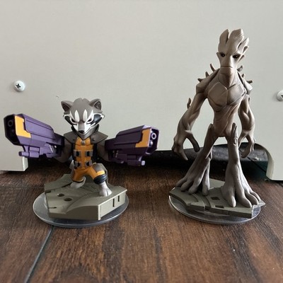 Disney Infinity 2.0 Rocket Raccoon and Groot Lot Guardians Of The Galaxy