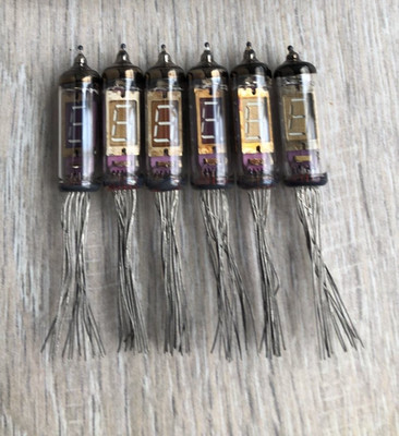 IV-8 REFLECTOR 6 PCS 70S Fluorescent Tube Indicator clock DIY USSR nixie lamp
