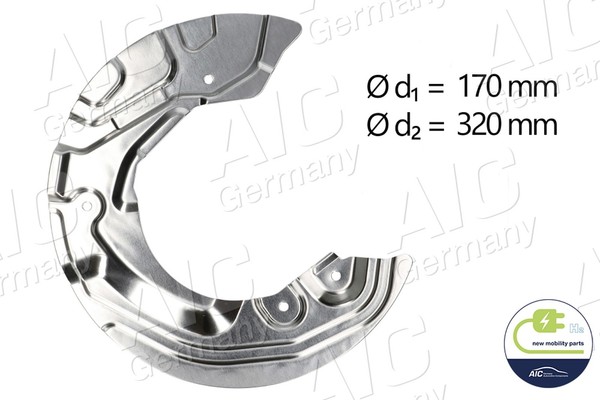 Spritzblech Bremsscheibe NEW Mobility Parts AIC 55739 Aluminium FüR BMW 3Er E90-image