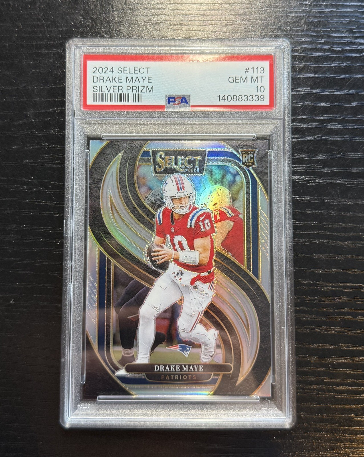 PSA 10 2024 Panini Select Drake Maye RC Silver Prizm Premier Level #113