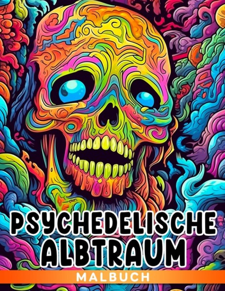 Malbuch FüR Erwachsene, Psychedelisch, Gruselige Ausmalbilder, Halloween-image