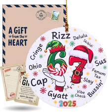 67 Funny Christmas Ornament 67 Meme Teen Slang Santa Says Six Seven Acrylic Or