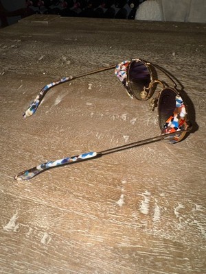 Krewe Tchoup Blinker MATTE INDIGO + 24K SANTORINI Sunglasses  display picture 2