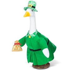 's Day Goose Outfit Porch Goose Clothes for 23" Lawn Outdoor Green St. Patrick