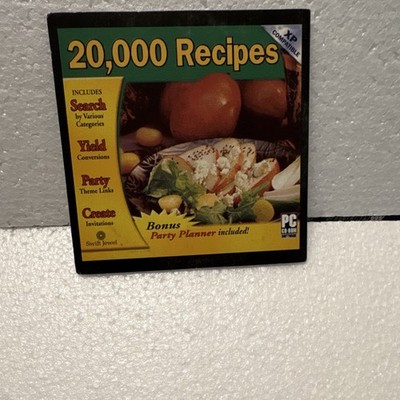 Swift Jewel 20,000 Recipes PC CD-ROM Cooking Software with Bonus Party Planner