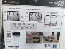 Weight Watchers Digital Bathroom Scale White Silver Glass LCD Display Modern