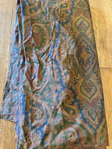 Ralph Lauren Brianna Paisley King Flat Sheet 100%Cotton Discontinued
