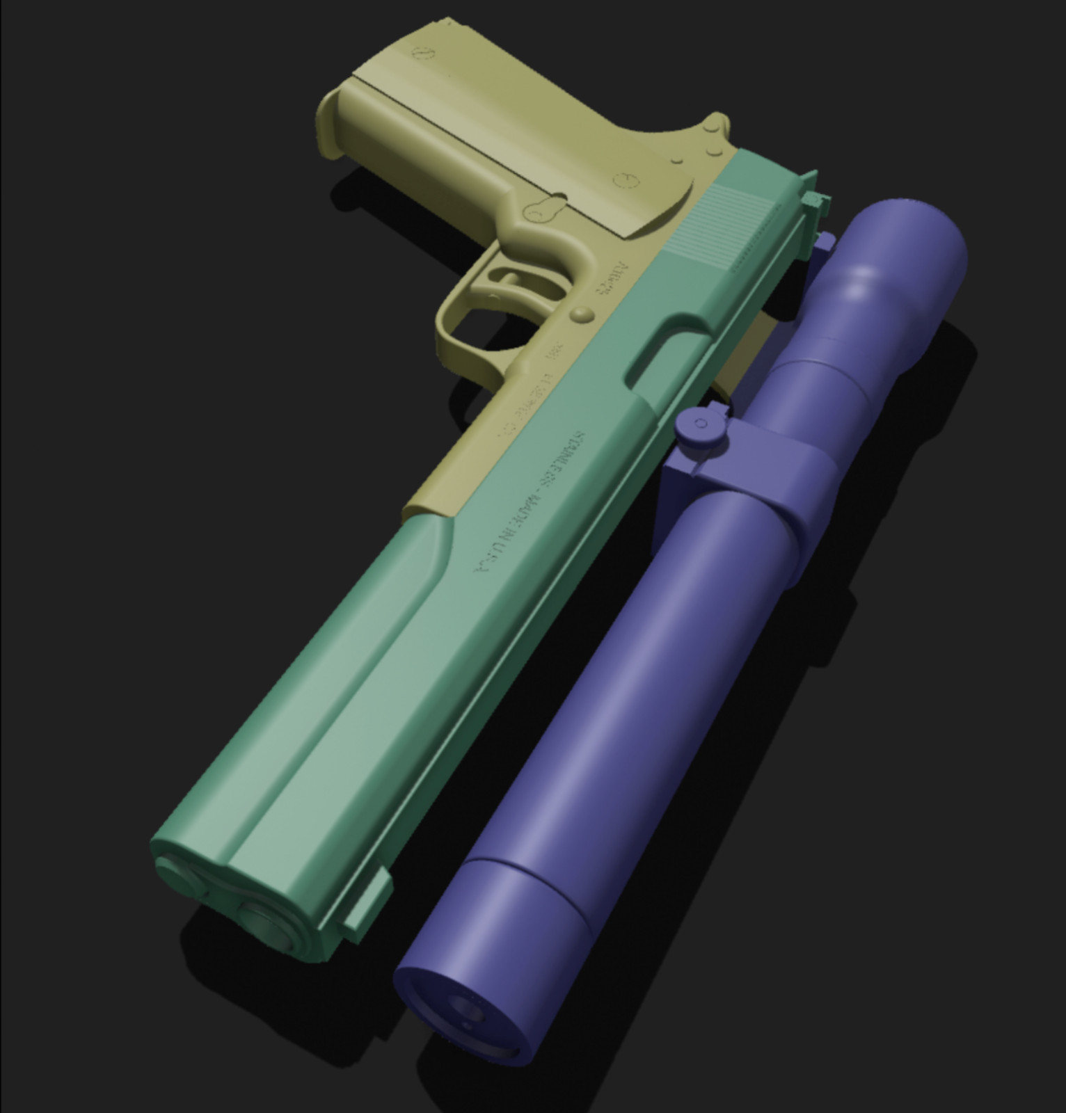 T1 Terminator 1 AMT Hardballer Longslide 3D printed 1:1 Cosplay Replica