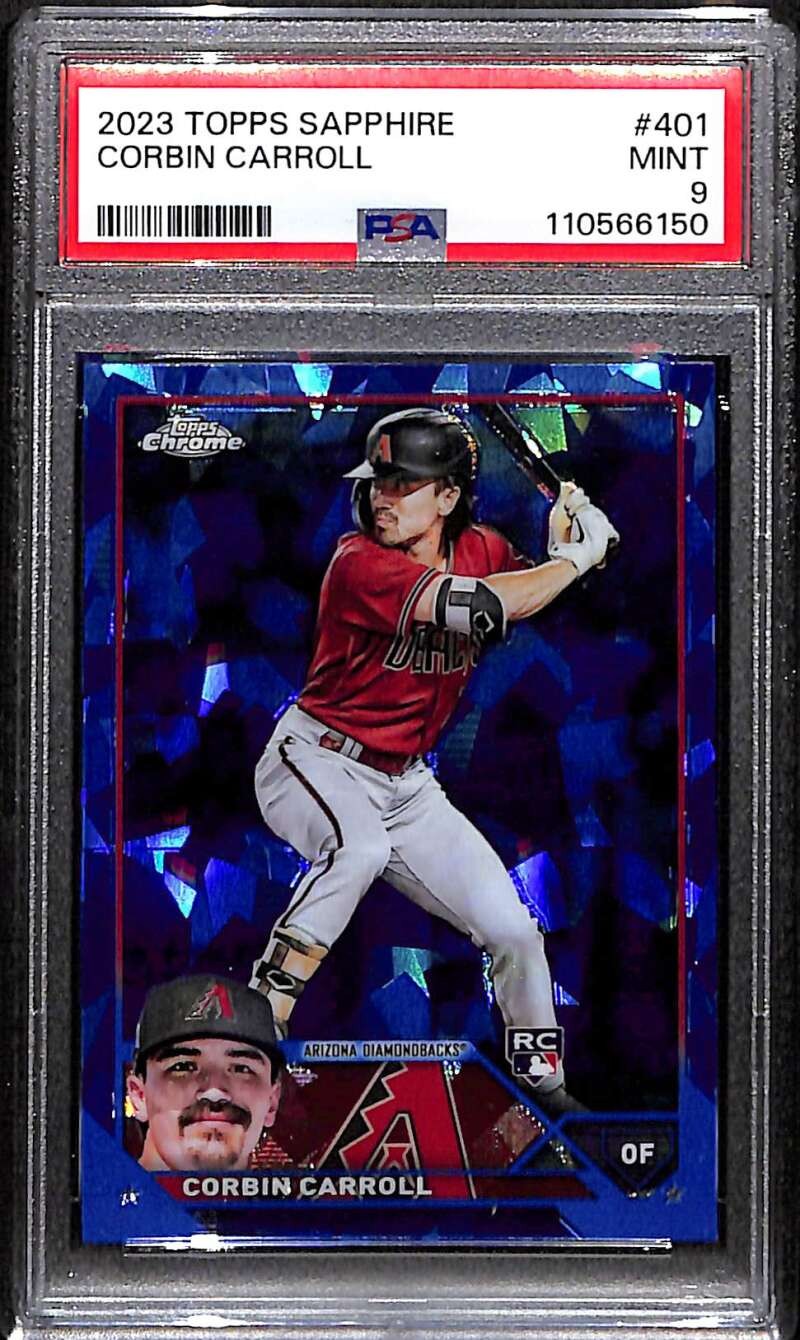 2023 Topps Chrome Sapphire 401 Corbin Carroll Rookie PSA 9 MINT