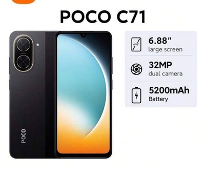 Xiaomi Poco C71 Smartphone Schwarz 128GB, 120Hz Display, 5200mAh