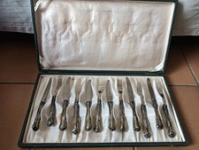 Servizio posate vintage in argento 800 placcato 12 pz con scatola originale