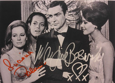 Martine Beswick & Luciana Paluzzi oryginalny, autograf 13x18 James Bond 007
