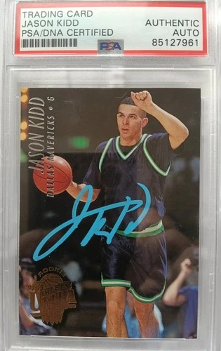Fleer Ultra 1994-95 Jason Kidd Rookie Autographed PSA #43 Dallas Mavericks
