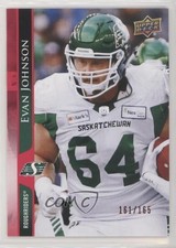 2021 Upper Deck CFL Red 161/165 Evan Johnson #15 z6b