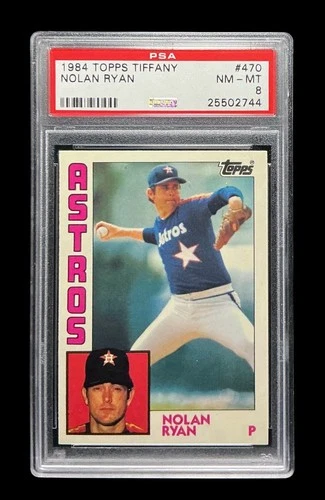 1984 topps #470 nolan ryan; glossy tiffany edition PSA 8  **1st Tiffany