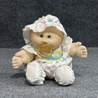 Vintage Cabbage Patch Kids Coleco Baby Doll Pacifier Bonnet Romper Booties HM4