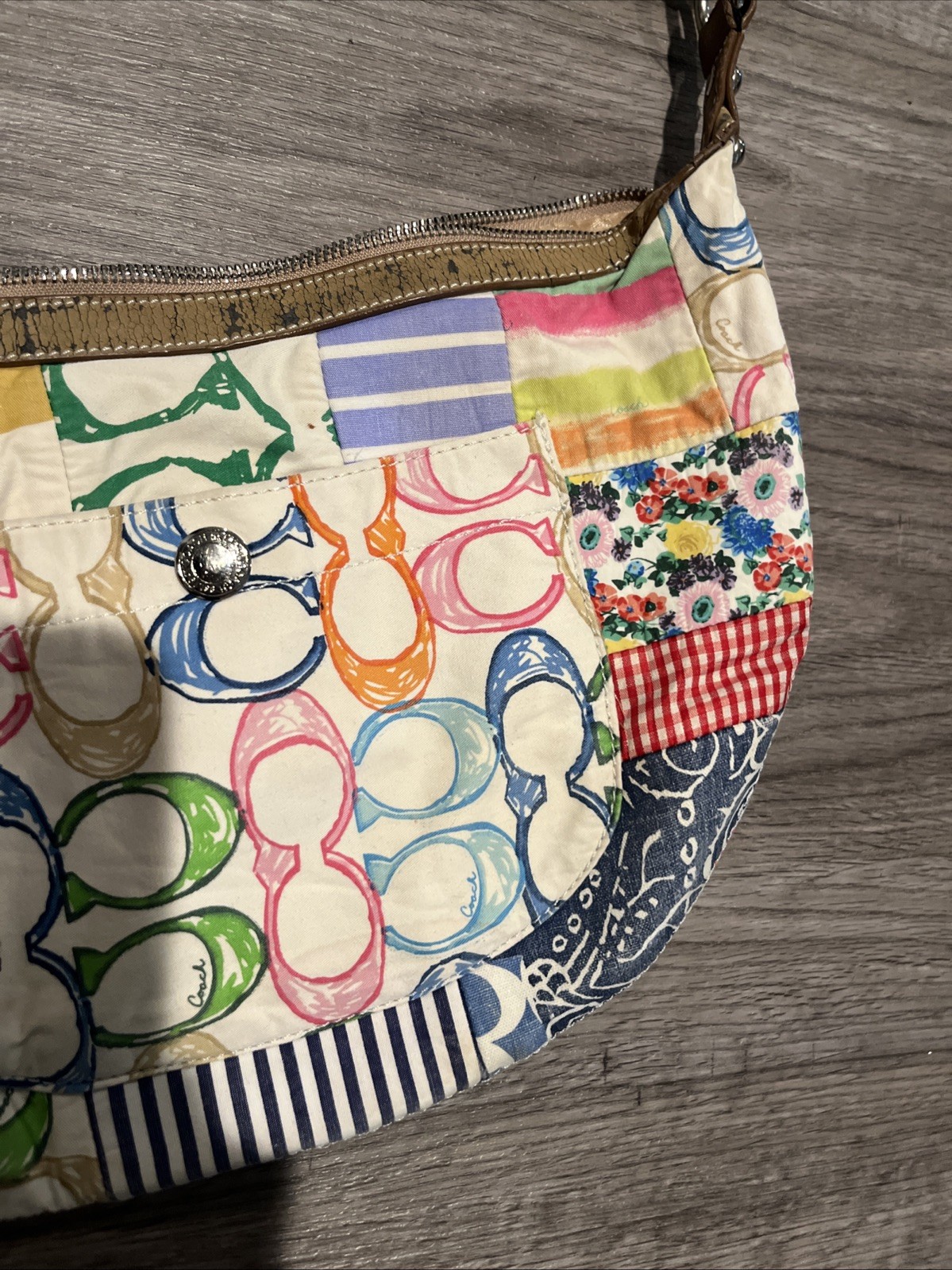 Y2K Coach Hampton Patchwork Multicolor Patchwork … - image 4