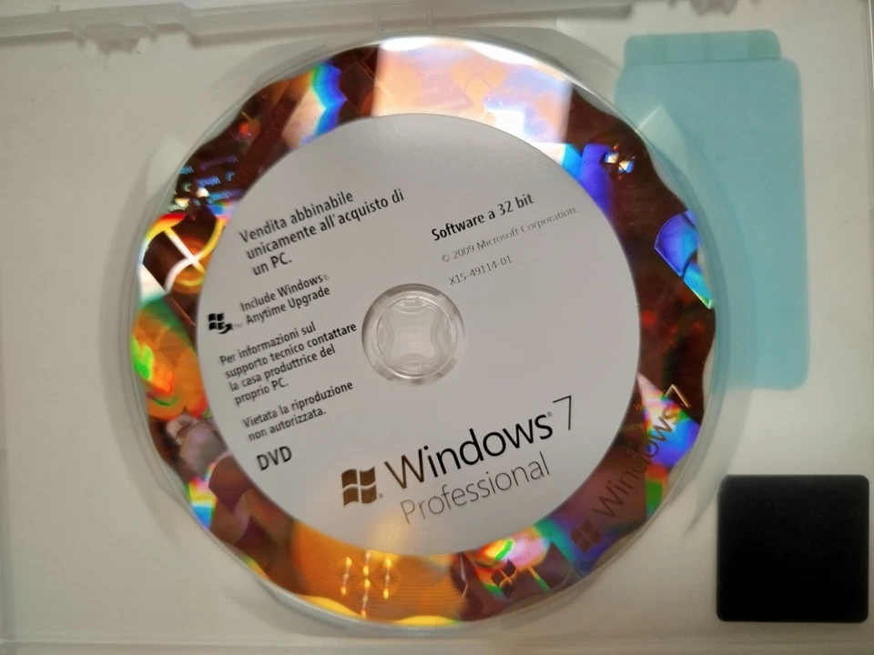 Windows 7 Professional 32 bit DVD in italiano con custodia - Immagine 2 di 4