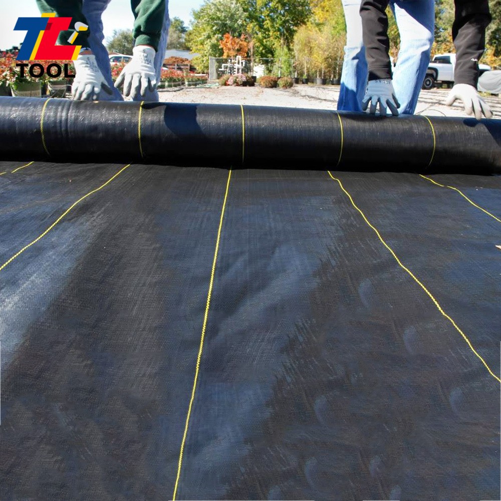 3.2-Ounce 3×300FT Weed Cover Weed Barrier PE Woven Ground Cover Landscape Fabric