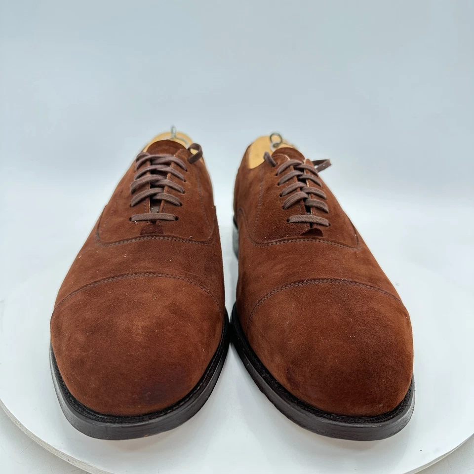 Cole Haan Men Size UK 10D US 10.5D Brown Suede Cap Toe Oxford England Shoes - Image 3 of 4