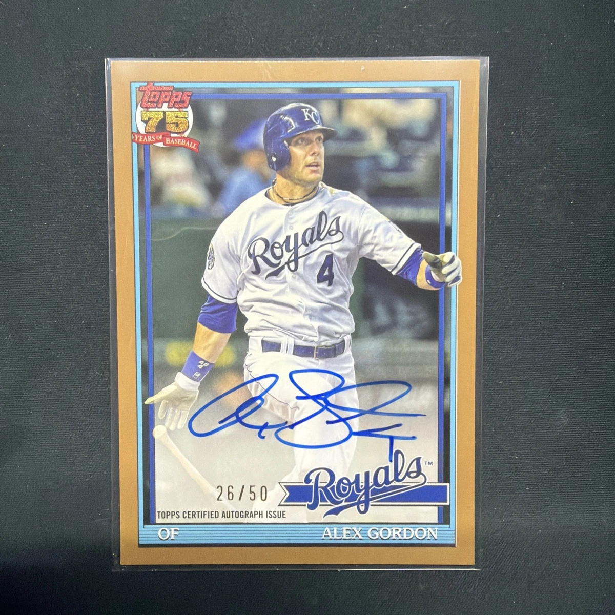 Alex Gordon Autographed Baseball Sports Trading Cards 