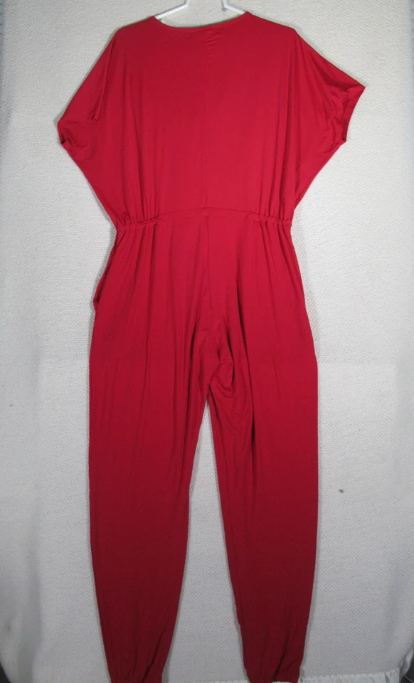 Mono Kardashian Colección Mujer Rojo Envolvente L Cuello en V Retro Y2K Foto 4 de 4