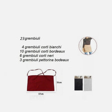 lotto 23 grembiuli cuoco chef corti da barman pettorina cameriera pub uomo donna