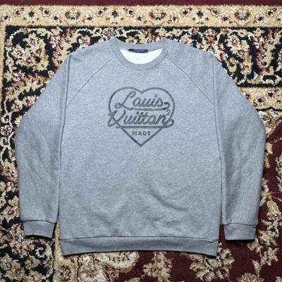 Louis Vuitton Human Made Grey Crewneck Sweatshirt Men s Size L Made In Italy