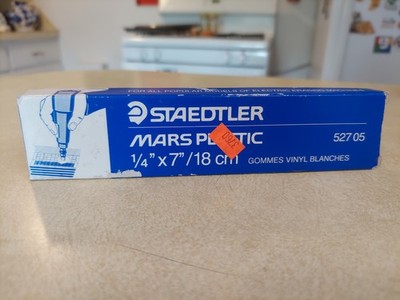 12 STAEDTLER Mars Plastic 527 05 52705 Machine Eraser Cores Refill 1/4'' x 7''
