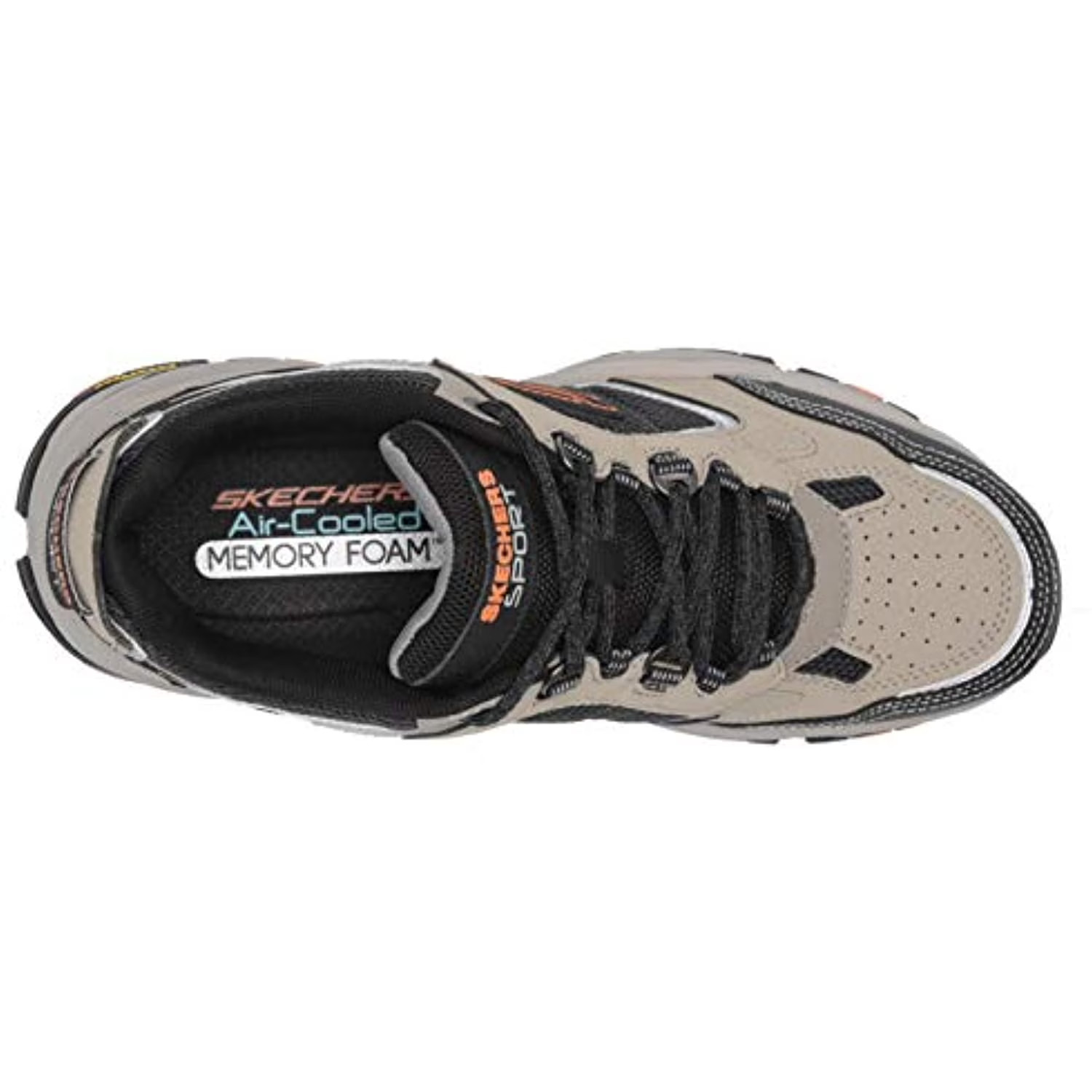 (Authentic) Skechers Men's Vigor 3.0 Training Sneakers Taupe/Black, Width Wide